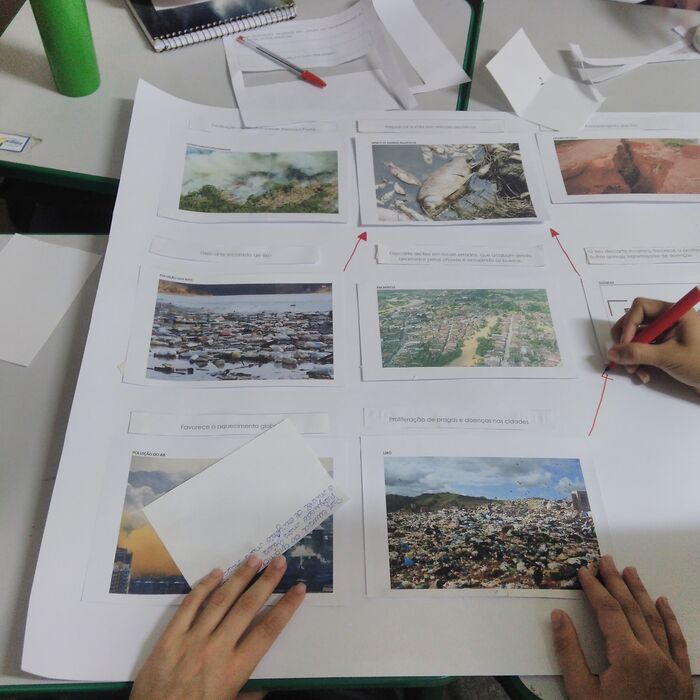Análise de imagens de satélite e mapas impressos em laboratório